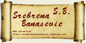 Srebrena Banašević vizit kartica